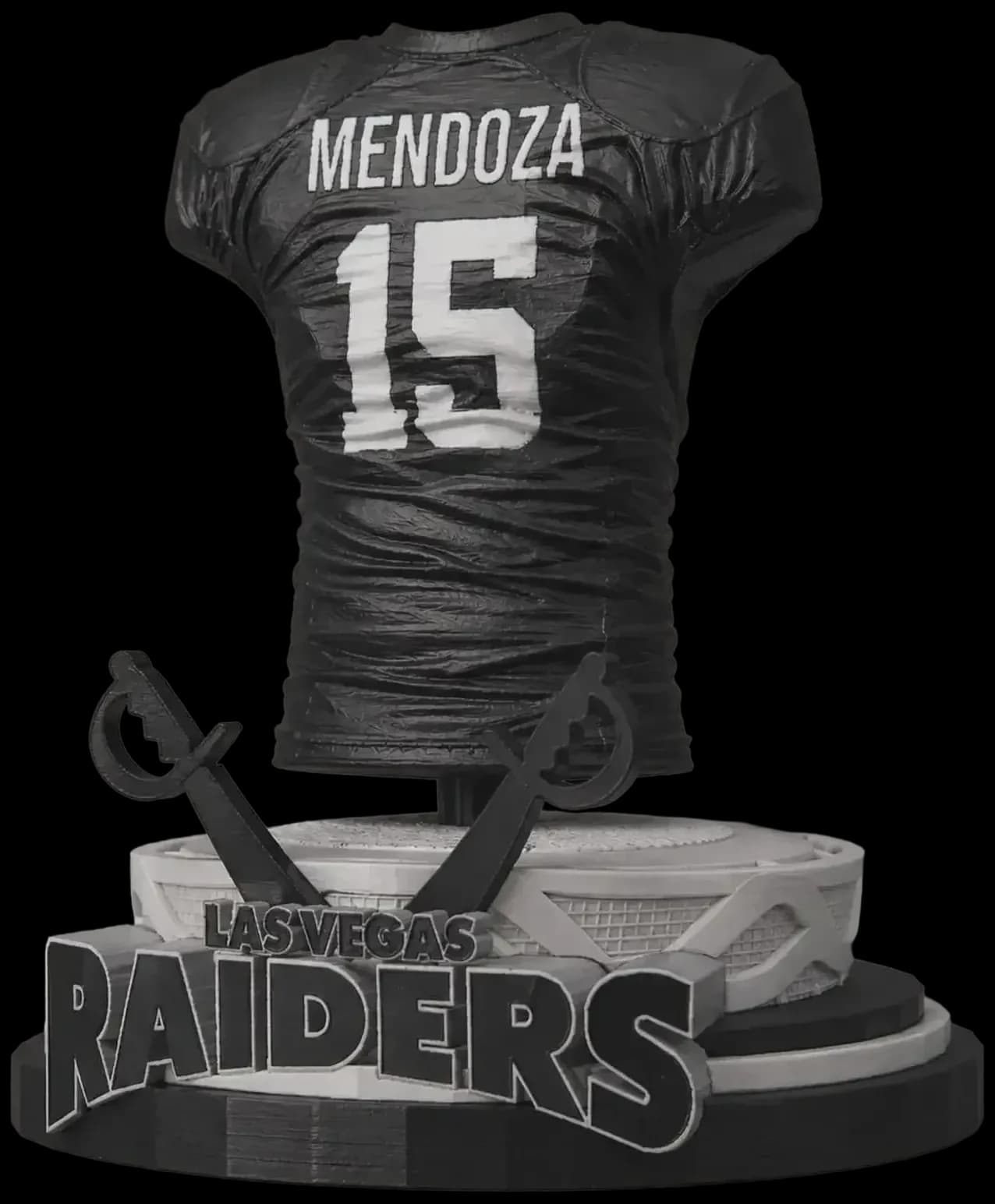 Las Vegas Raiders Jersey Display — 3D printed sports display